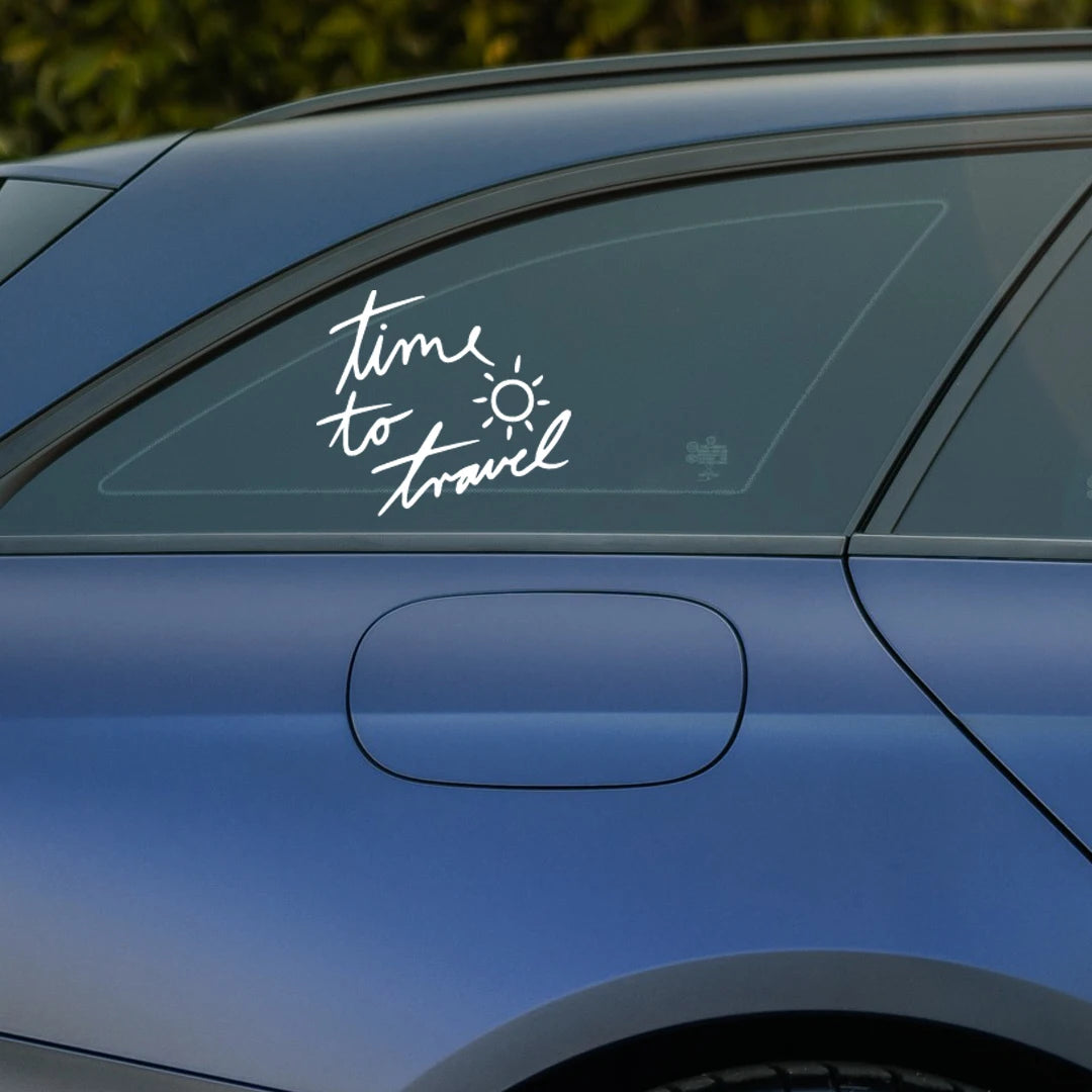 Time To Travel Bumper Door Side Body Car Sticker Car Camper Motorhome Caravan Explore Adventure Decal Vinyl waterproof sticker