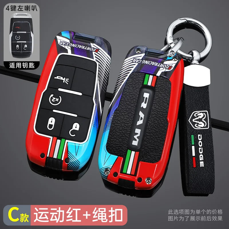 Zinc Alloy Key Fob Case Cover - Dodge RAM 1500-5500, TRX, Rebel