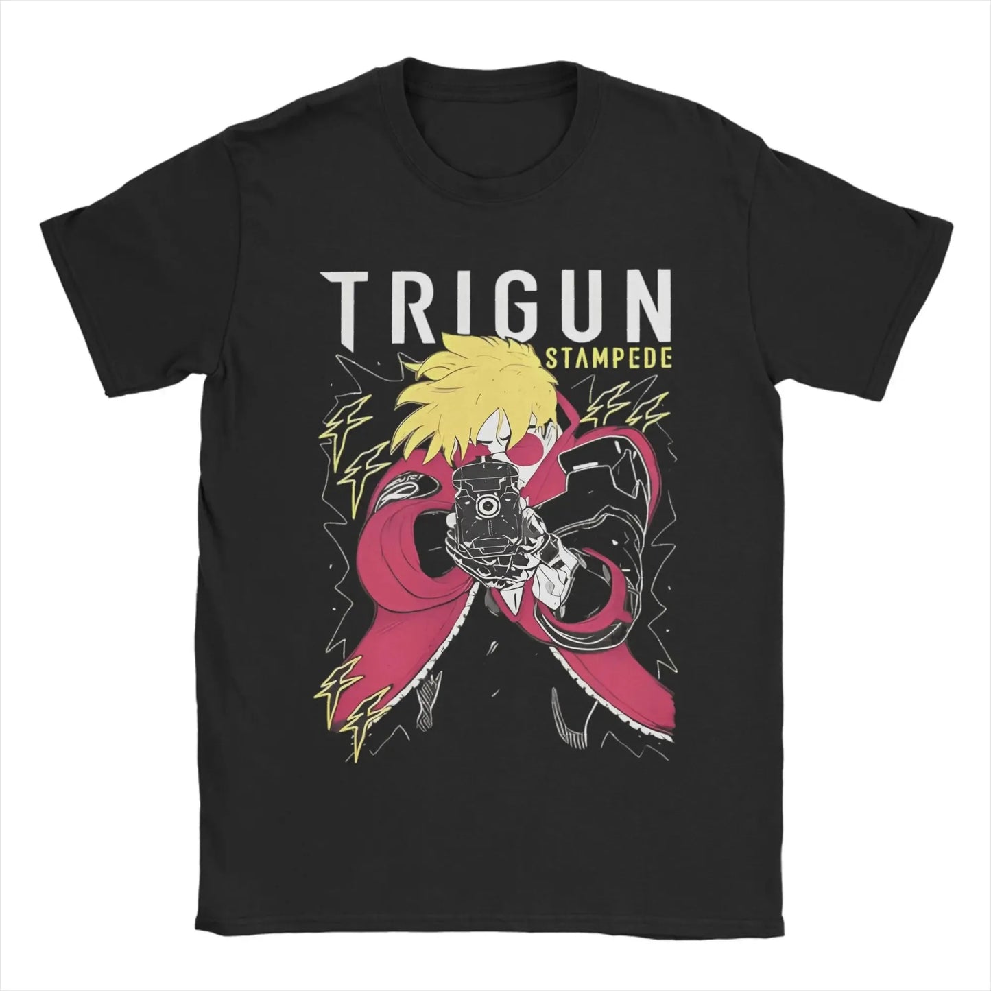 TRIGUN STAMPEDE Trigun Nicholas D Stampede Graphic Print T-Shirts Men Women Fashion Crewneck Cotton Tees Harajuku Oversized Tops
