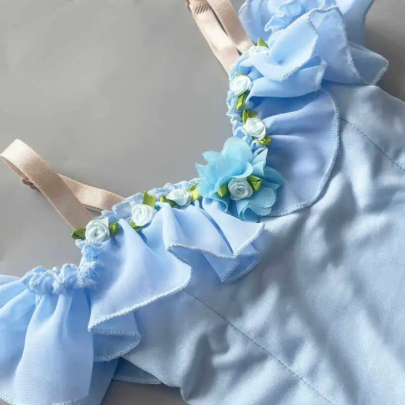 Girls pink chiffon long-skirt ballet dress