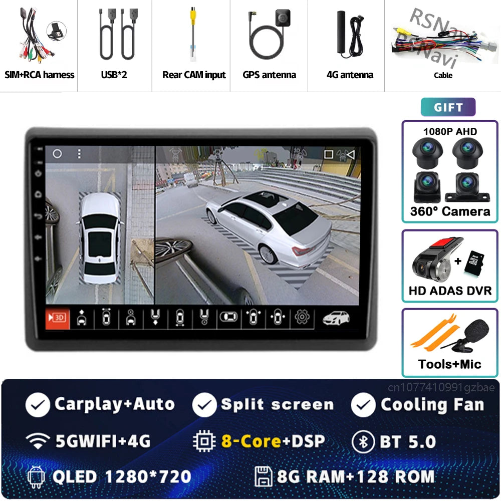 Android Car Stereo for Renault Master (2019–2022) — Wireless CarPlay, Android Auto, GPS, 360° Camera Ready