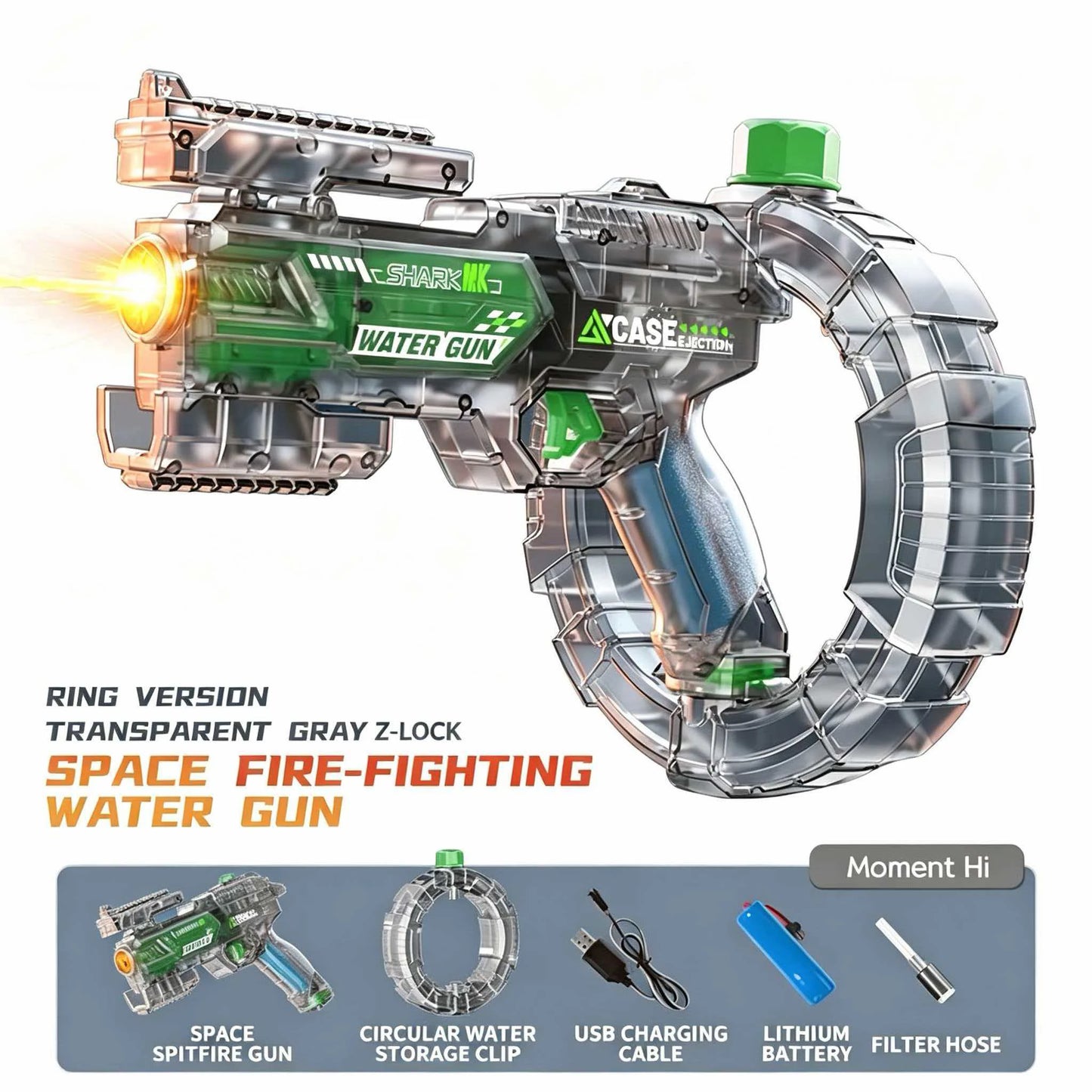 Electric Water Gun with Sensor Lights - Auto Summer Pool Toy