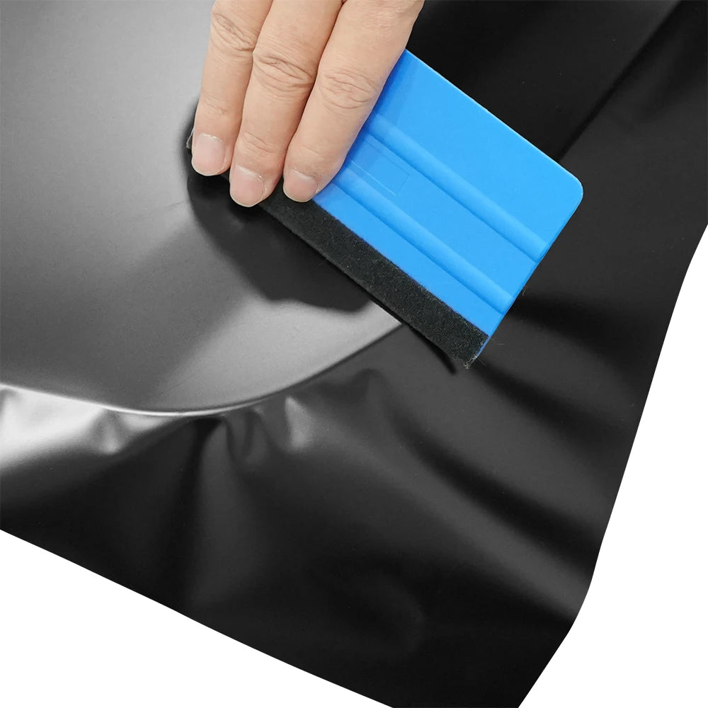 Car Sticker Satin Black Car Adhesive Vinyl Wrap Color Change Film Bubble Free Wrapping Decal Car Accessories Interior Exterior
