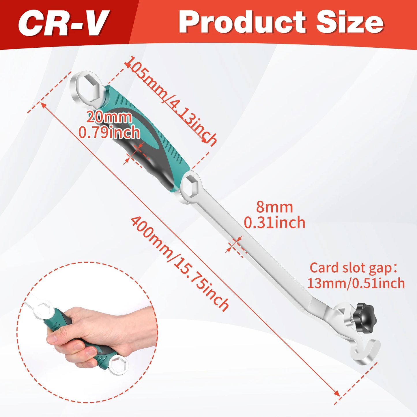 1Pc Wrench Extender Tool Chrome Vanadium Steel Wrench Extension Universal Spanner Torque Amplifier Device for Tighten Nuts Bolts