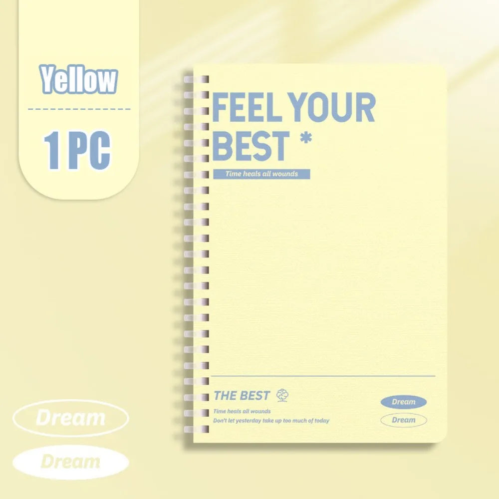 60Sheets/Book High Quality A5 Spiral Notebooks Perforated Pages Color Diary Book Horizontal Line Inner Pages Notepad Gift