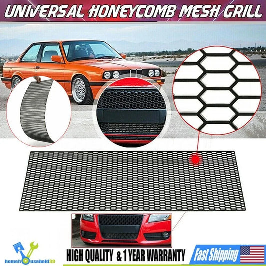 120X40cm Quality Universal Car Hood Vent Racing Grills Grill Honeycomb Hexagon Mesh Grille Spoiler Bumper Vents