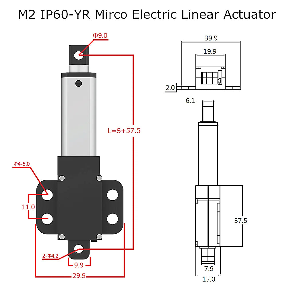 DC6V 12V 24V Small Linear Actuator 150MM/S 200MM Force 15KG Electric Motor For Cabinets Window Opener Robitcs With Free Bracket