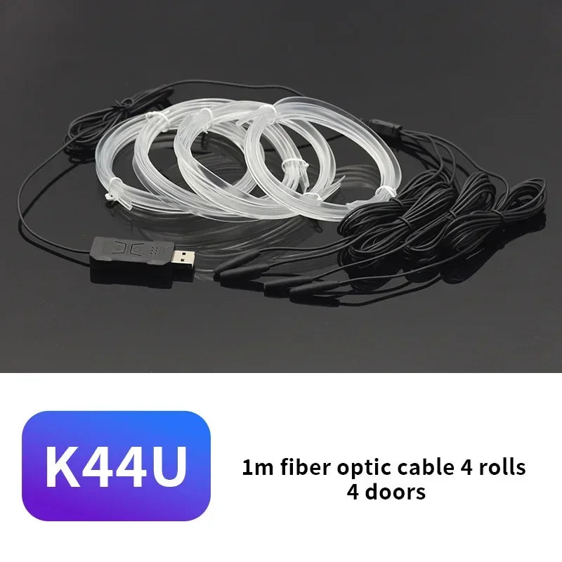 3M Car Interior LED Neon Strip – EL Wire Ambient Light for DIY Auto Atmosphere Decoration 12V