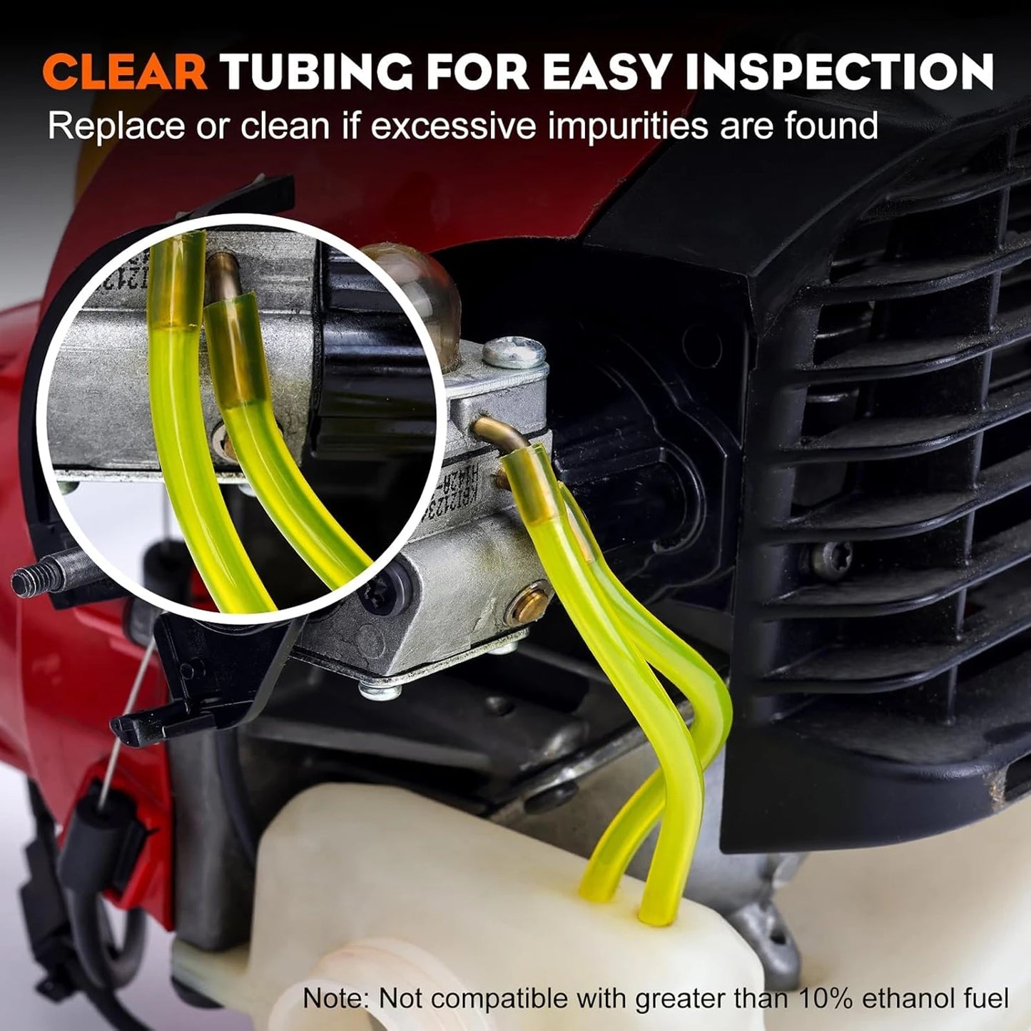 TSES 2~5Pcs Fuel Line Hose Gas Pipe Tubing 4 Sizes For String Trimmer Chainsaw Blower Lawn Mower and other Power Tools