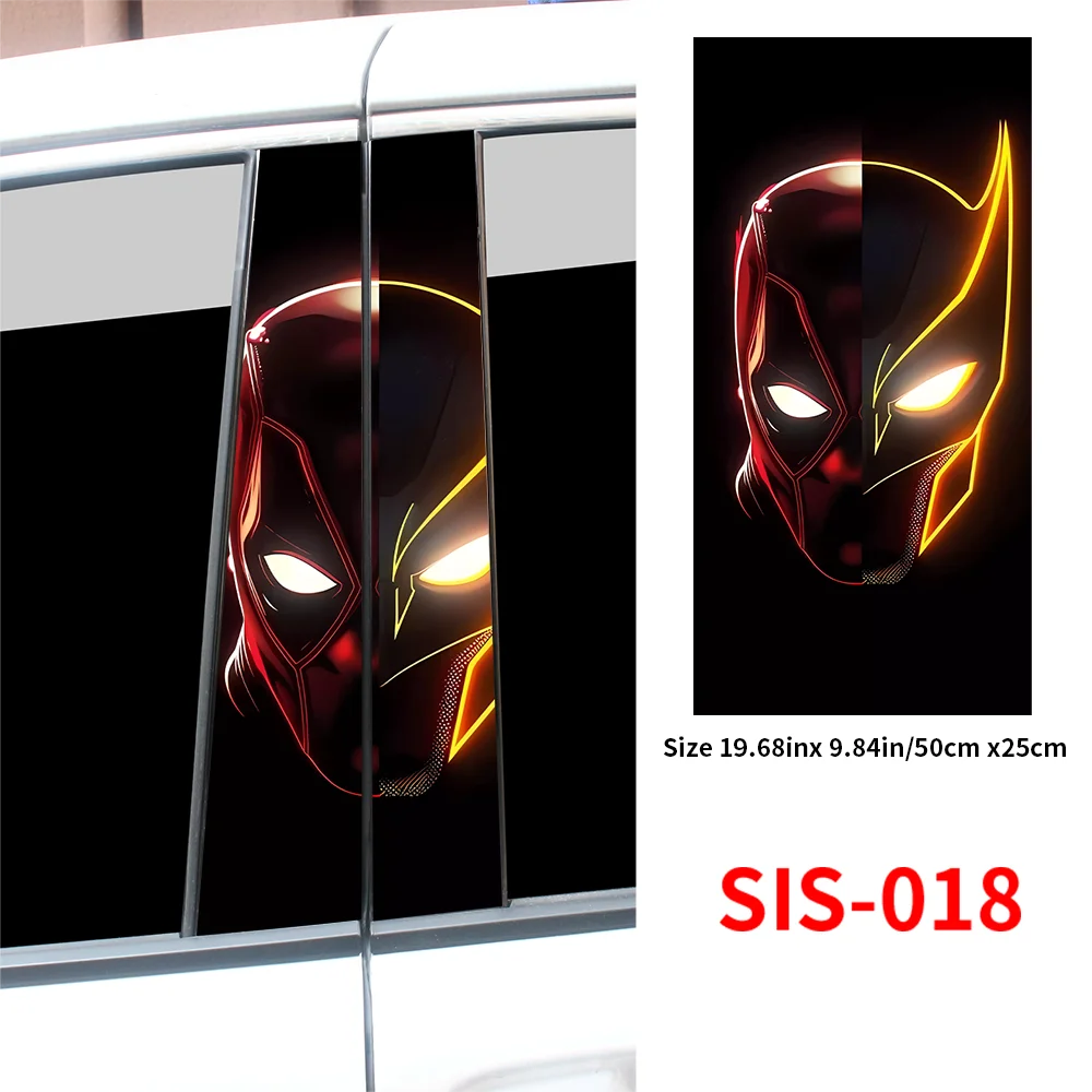 Anime Hero Car Stickers Auto B-pillar Car Center Column Decoration Cover Scratches Waterproof Sunscreen Vinyl Decals Accessories