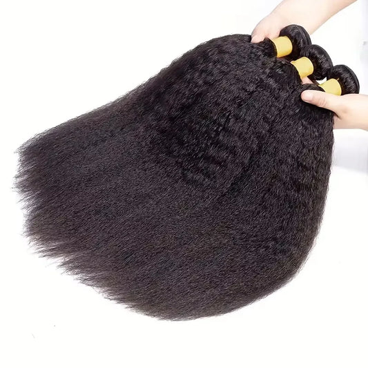 Coily Straight Human Hair Bundles - Coarse Yaki Weave, 28 to 30 Inch - photo 3