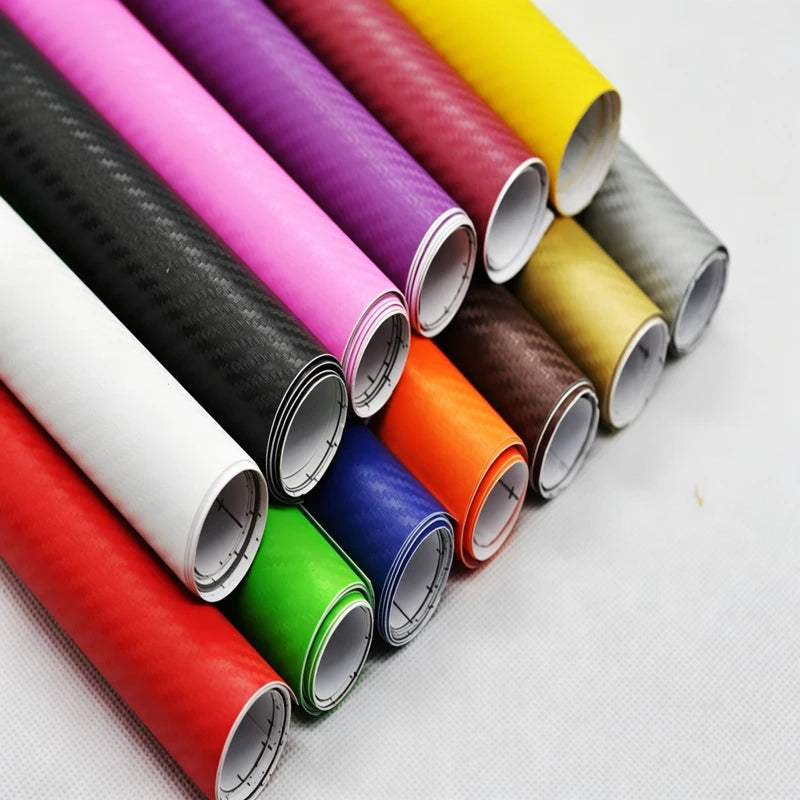 150cm Wide 3D Carbon Fiber Vinyl Film 3M Car Stickers Waterproof DIY Auto Vehicle Motorcycle Car Styling Wrap Roll Accessories
