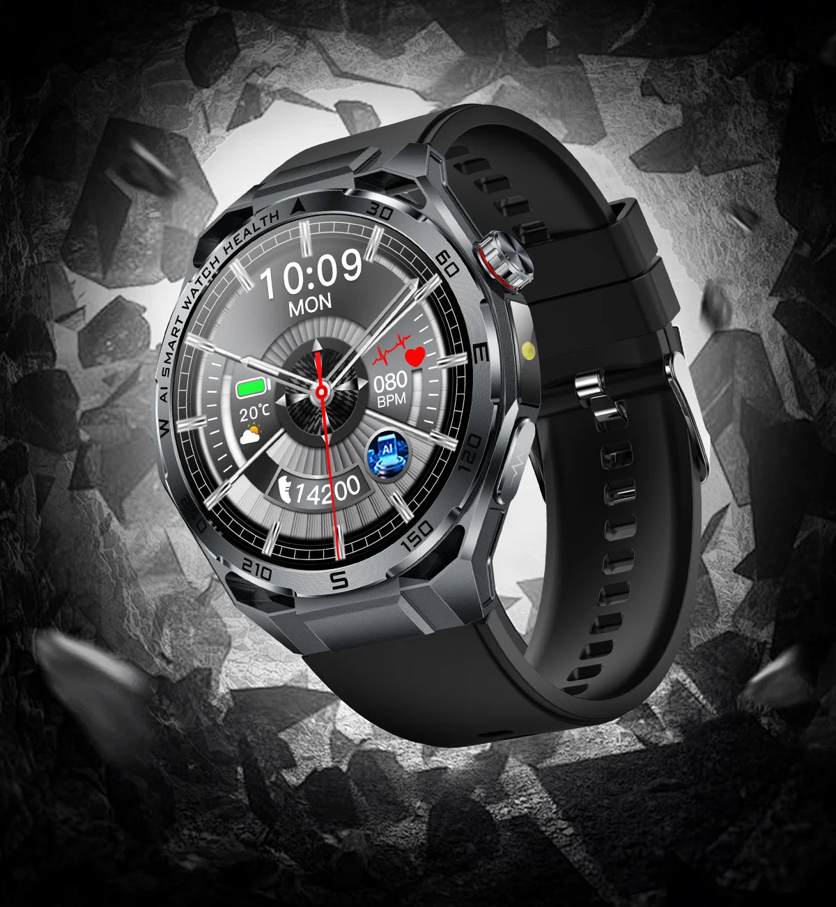 2026 New Body Fat AI Analysis Health Smart Watch ECG+PPG Uric Acid BP Blood Oxygen Call AMOLED Screen Smart Watch For Men Women