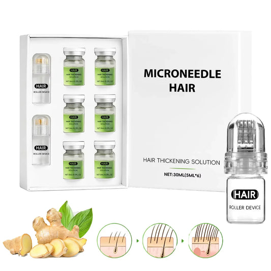Hair Essential Care Serum Microneedle Roller Set Hair Follicle Care Nourishing Scalp Hair Care Hair Thicken Conditioner Essence