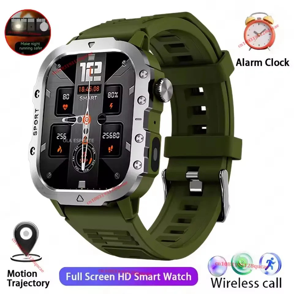 Military-Style Smart Watch — IP67, GPS, Outdoor Fitness Tracker