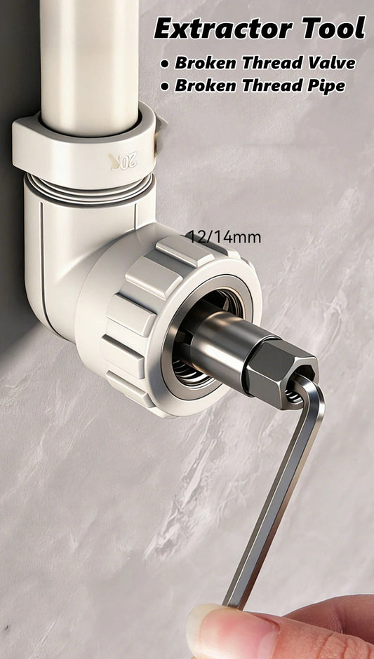 Faucet Angle Valves Broken Wire Extractor Set Damage Screw Extractor Remover For Plumbing Maintenance Pipe Thread Extractors