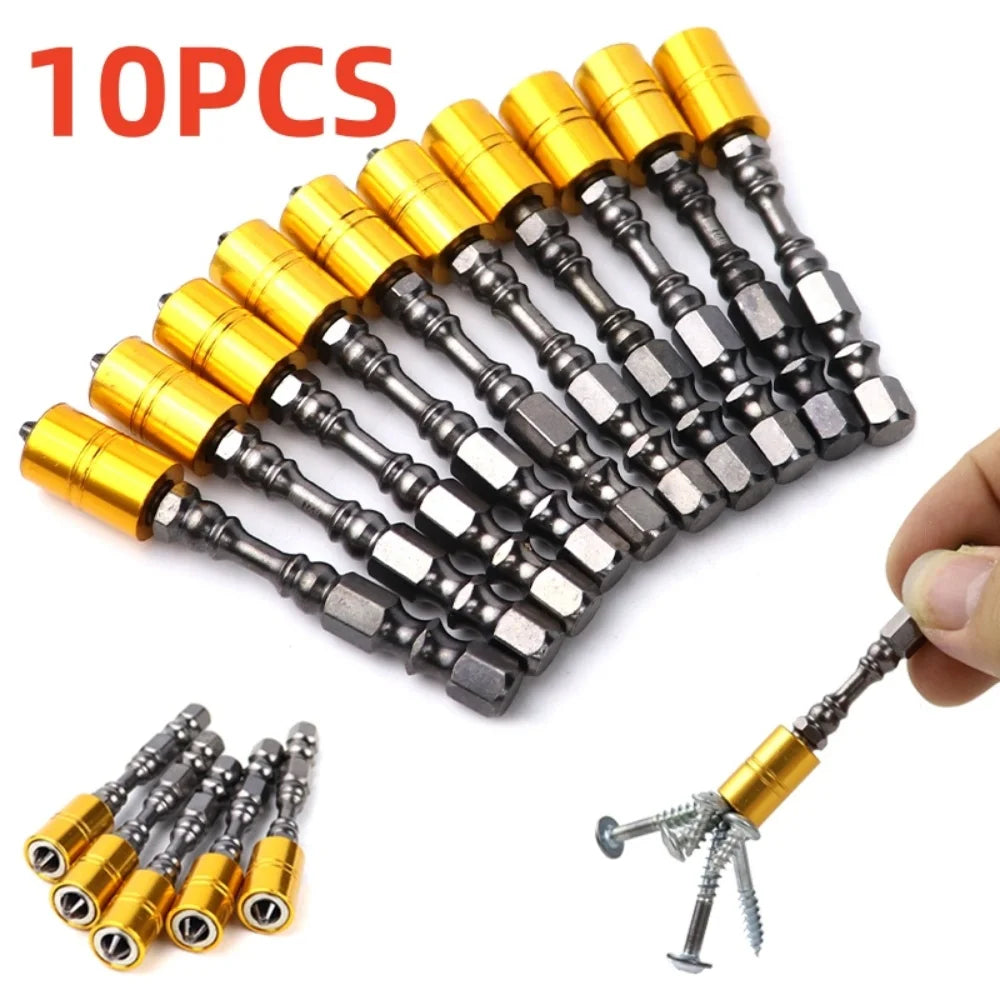 10/5/1pcs Strong Magnetic Screwdriver Bit Set Plasterboard Drywall Screw Driver 65mm Phillips Electronic Screwdriver Bits