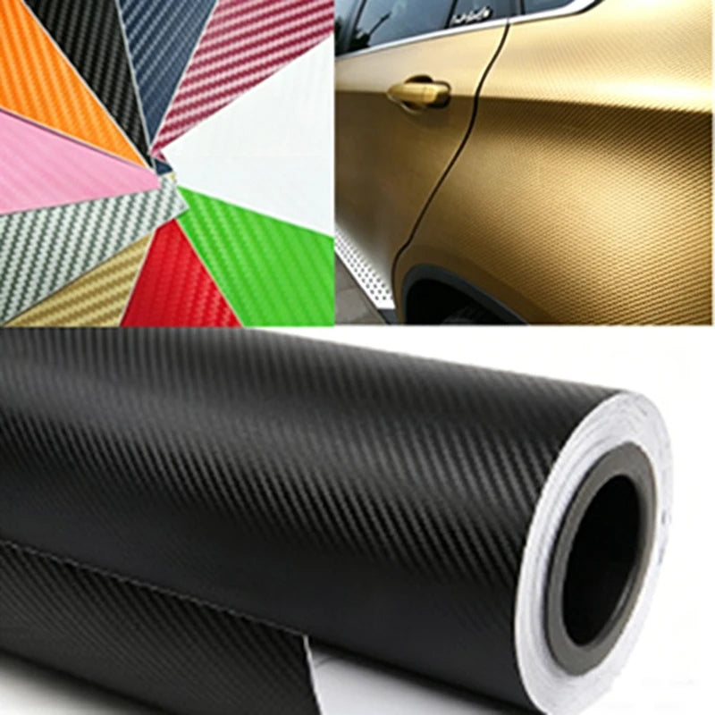 150cm Wide 3D Carbon Fiber Vinyl Film 3M Car Stickers Waterproof DIY Auto Vehicle Motorcycle Car Styling Wrap Roll Accessories