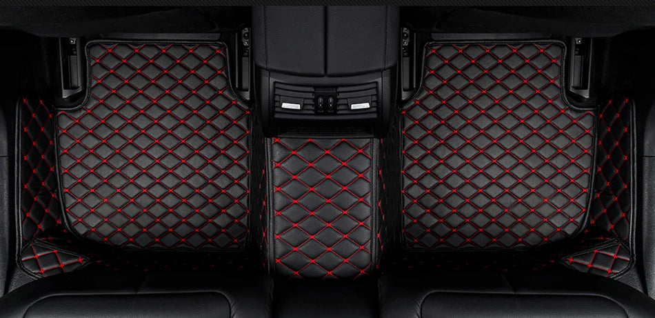 Custom-Fit Leather Car Floor Mats for Ford F-150 2009–2023 (Full Set)