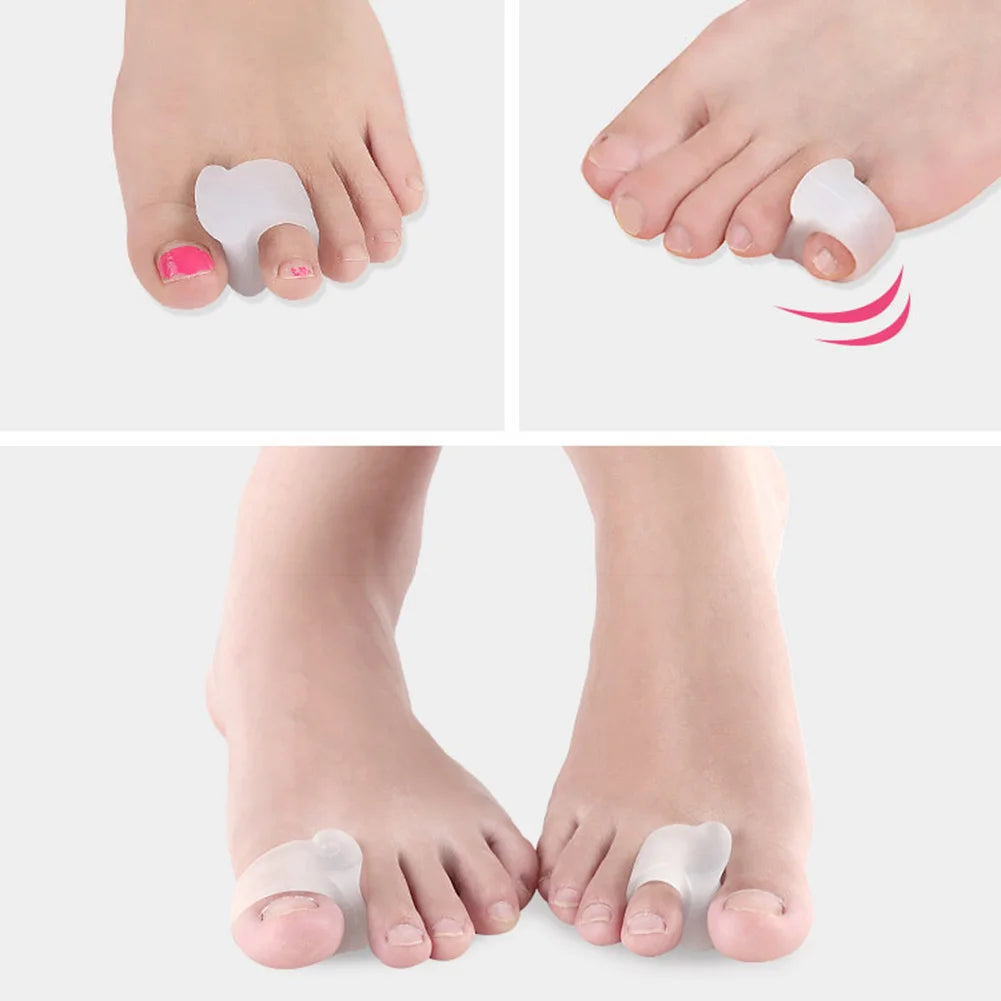 2pcs Toe Ring Correction Of Hallux Valgus Toe Separator Nursing Pad Foot Care Orthopedic Adjuster Big Toe Separator