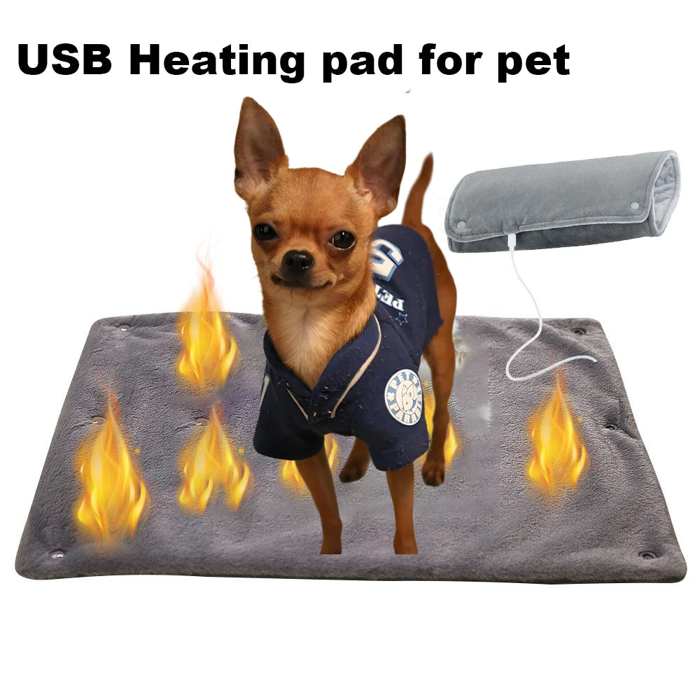 USB Winter Pet Heating Blanket - Warm Mattress Pad