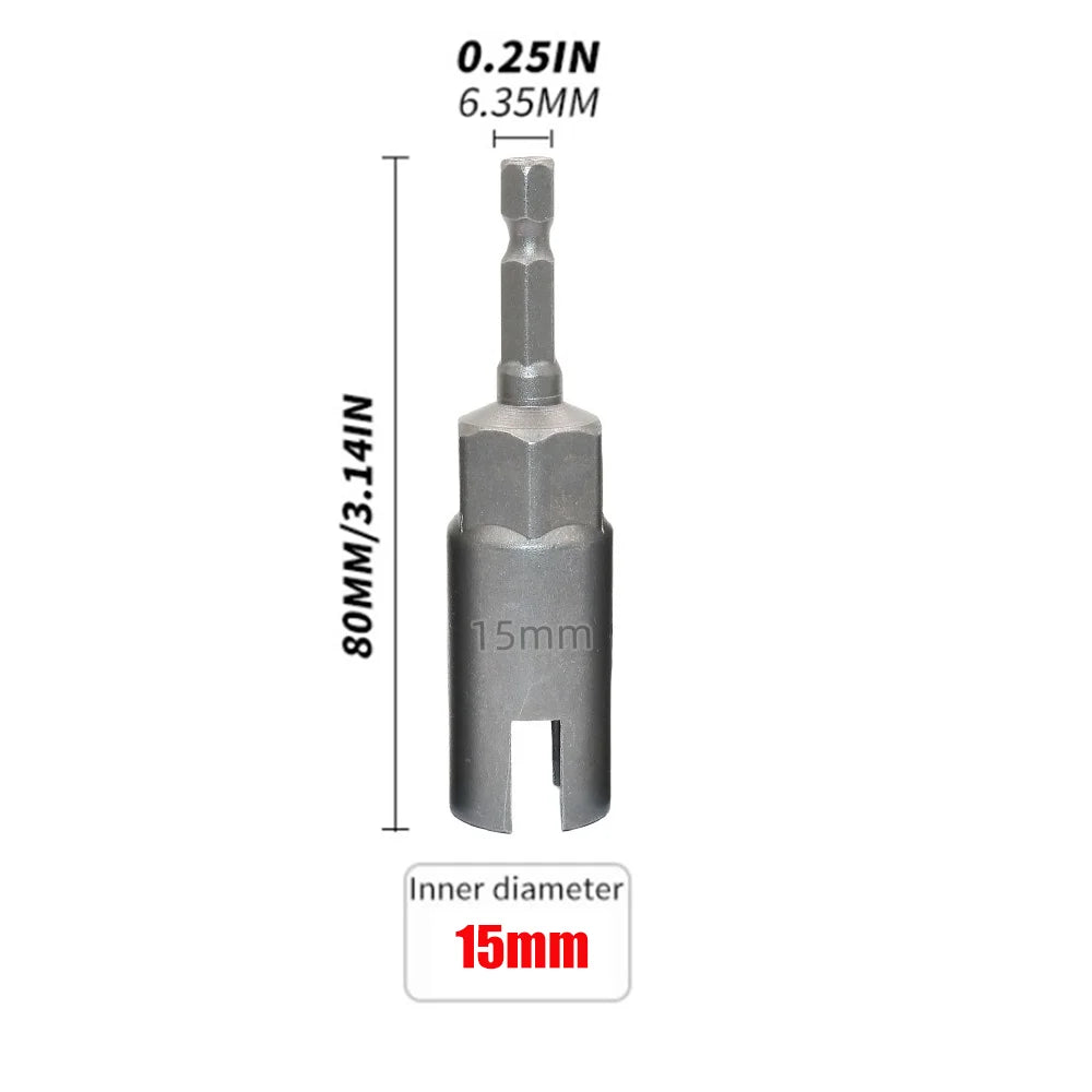 80/65mm 1/4” Hex Shank Wing Nut Driver Set Slot Wing Nuts Drill Bit Socket Wrenches Powerful Socket Inner Hexagonal Wrench