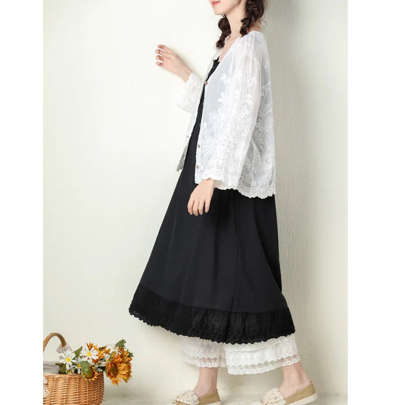 Johnature 2026 Summer New Japanese Casual Spaghetti Strap Thin All Match Dress For Women Solid Color Cotton Female Dresses