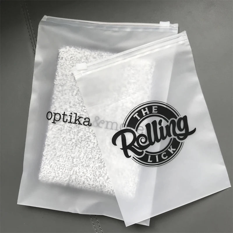 Custom Transparent Recycle Eco-Friendly For Clothing Packing Shipping Zip Zipper Lock Plastic Bag With Custom Logo