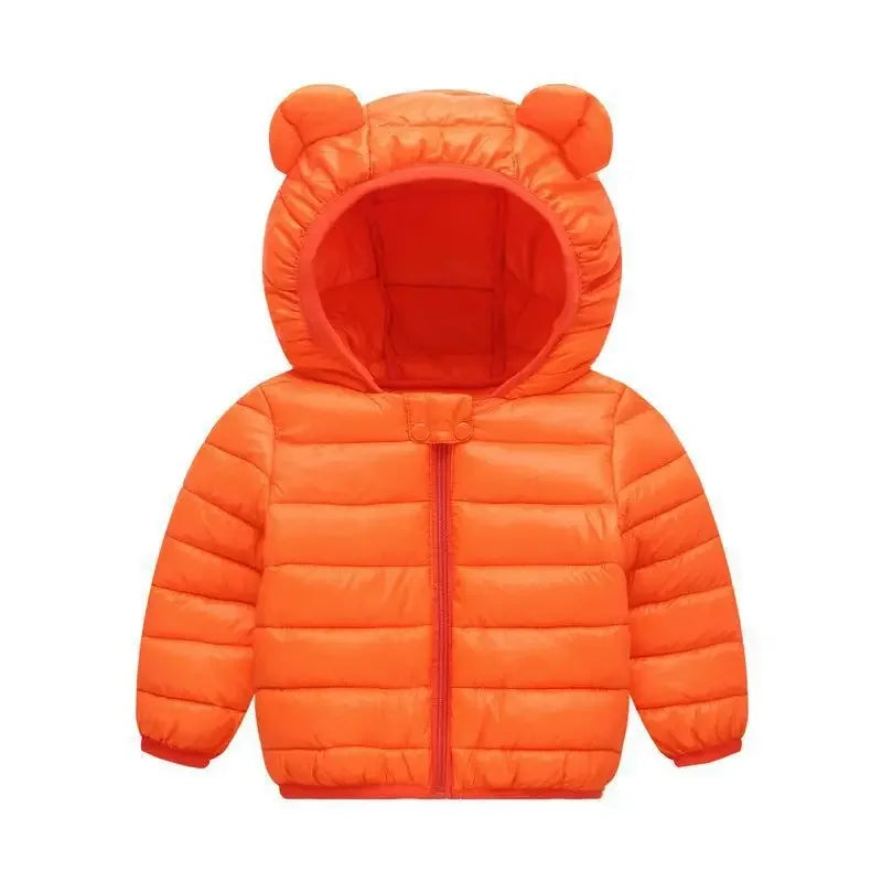 Toddler Girls Light Puffer Coat with Ear Hood - Warm Winter Jacket - photo 11