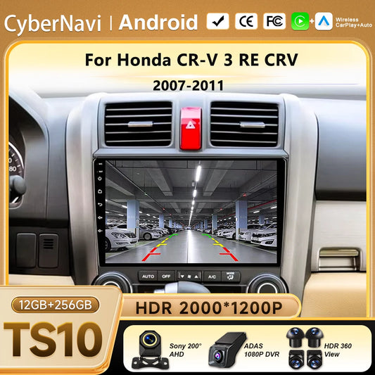 Car Stereo with Apple CarPlay & Android Auto, Compatible with Honda CR-V 3 RE (2007-2011)
