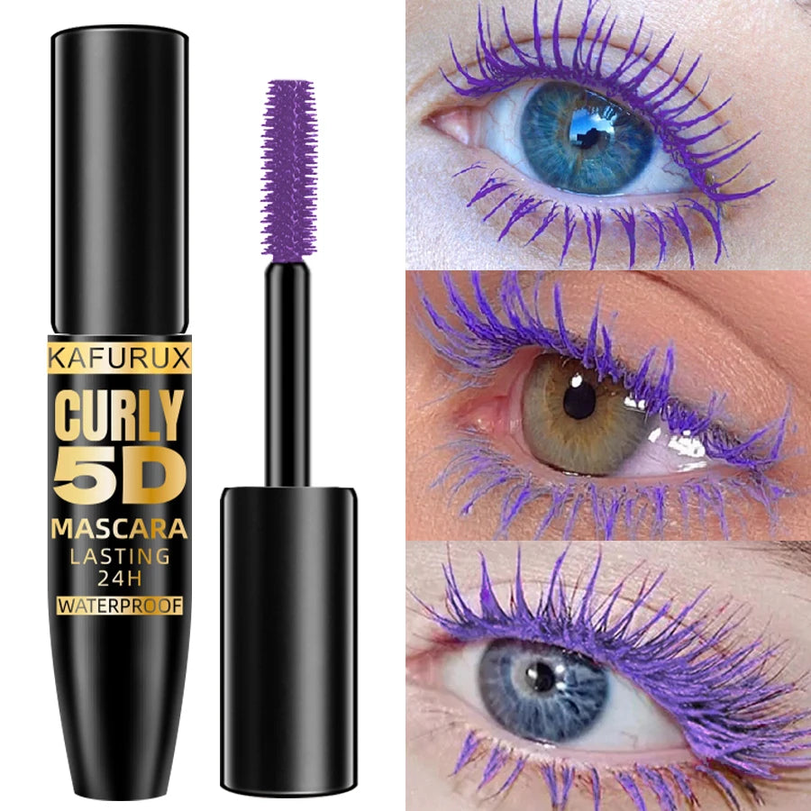 9 Colors 5D Mascara Blue White Green Black Thick Curl Waterproof Natural Lenthen Eyelash Korean Makeup Gifts for Women Beauty