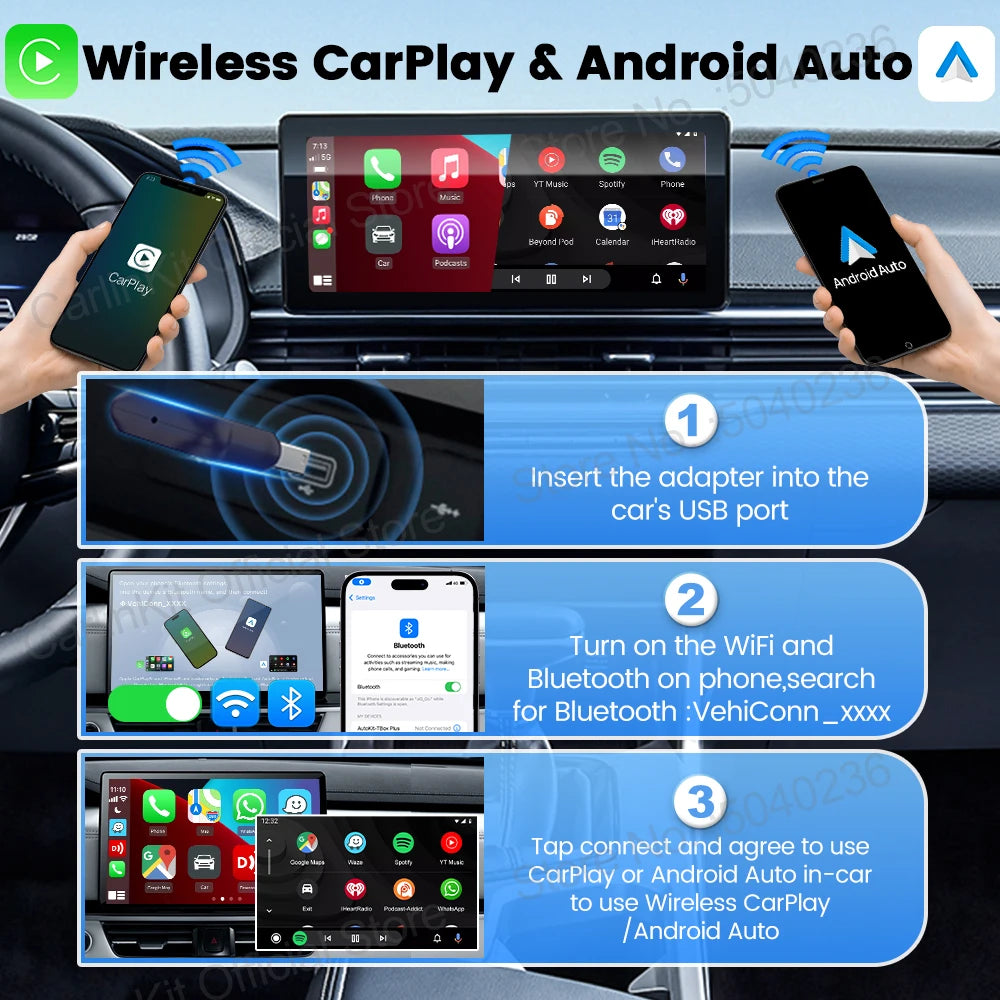 CarlinKit 5.0 Mini Wireless CarPlay & Android Auto Adapter