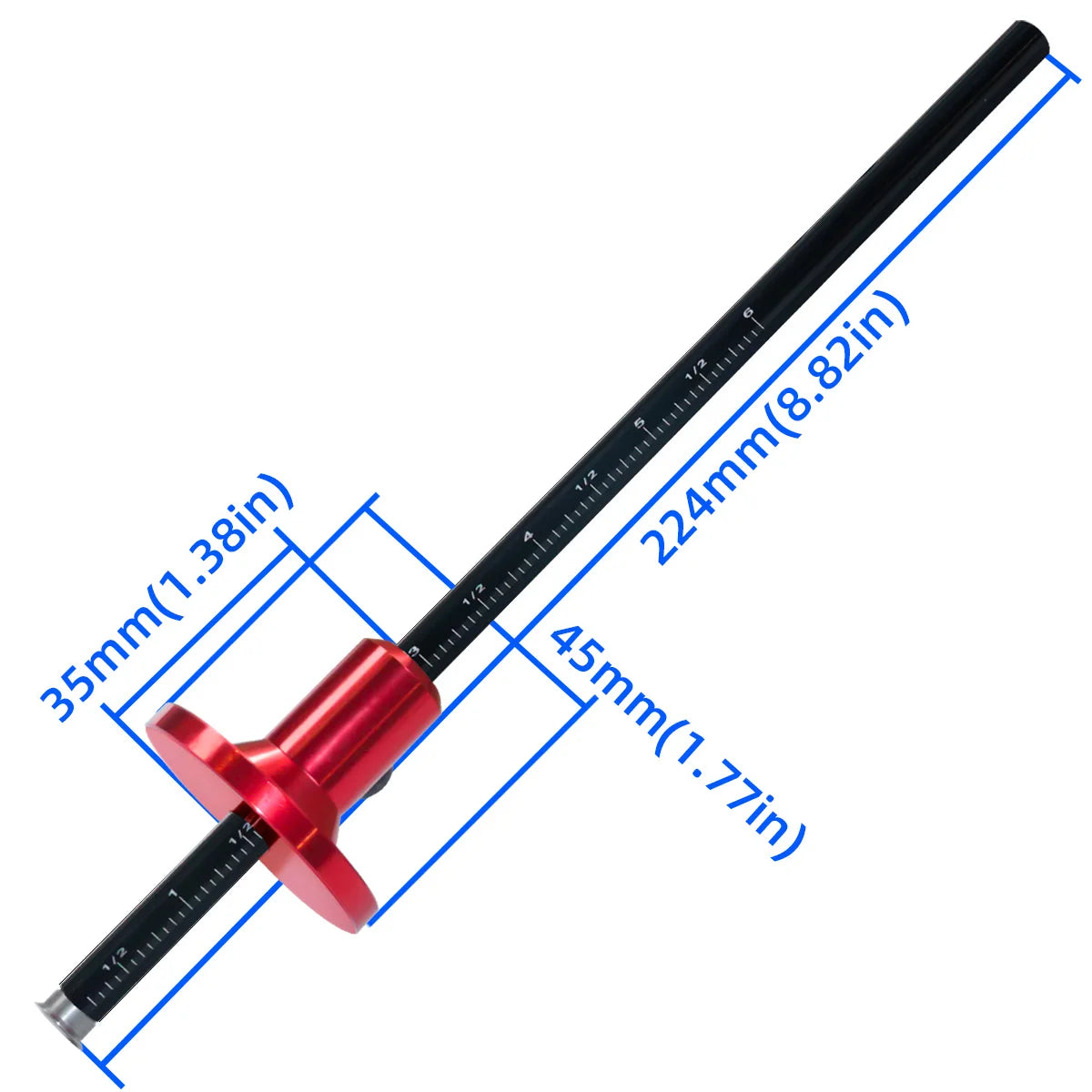 Woodworking Scriber - Wood Marking Tools With Inch & MM Scale, Wheel Marking Gauge - Parallel Line Drawing Mortise Measuring