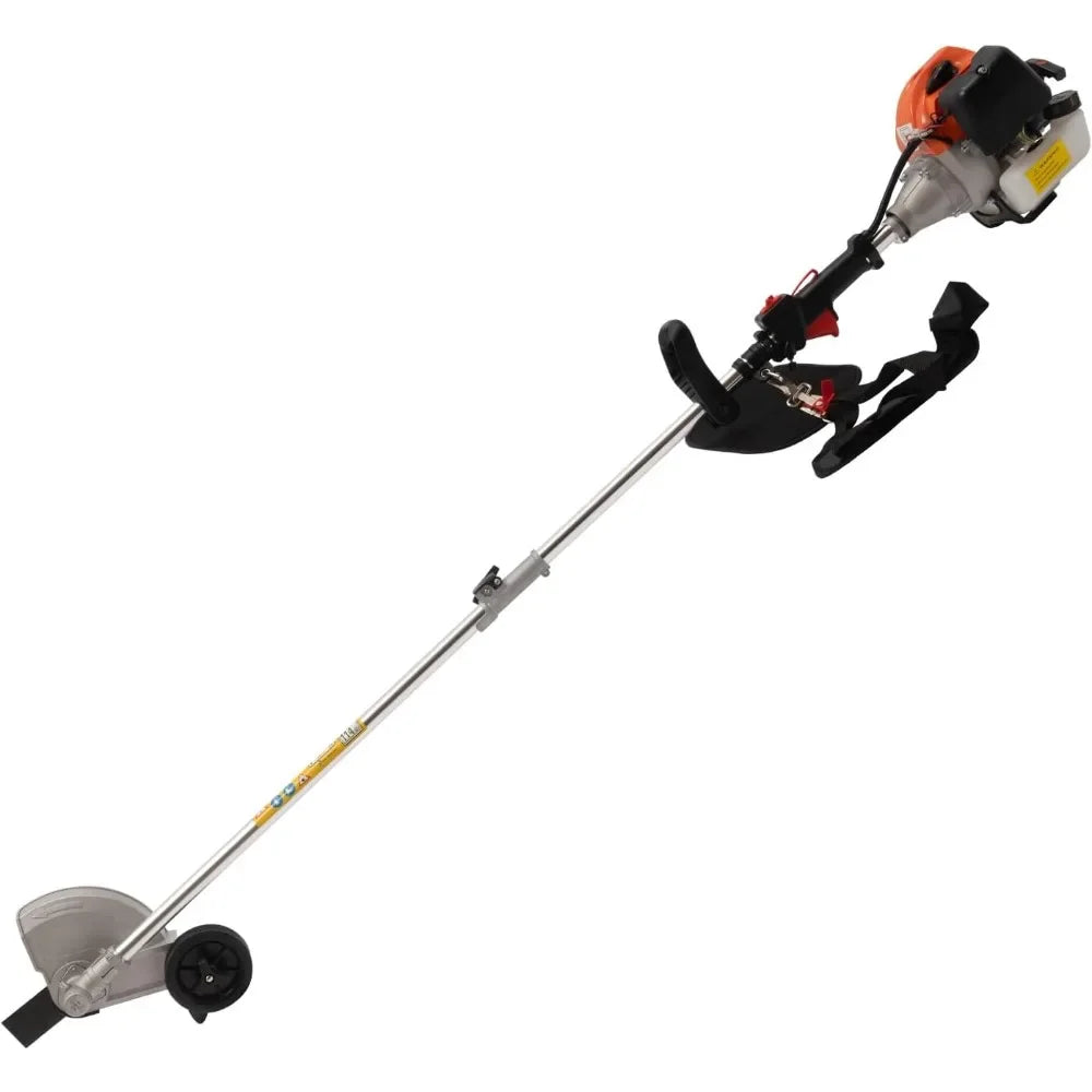 Weed Eater Gas Powered Weed Edger, 33CC 2 Blade Heads, Air-Cooled 2 Stroke Cordless Lawn Edgers Gas Powered Weed Trimmer With