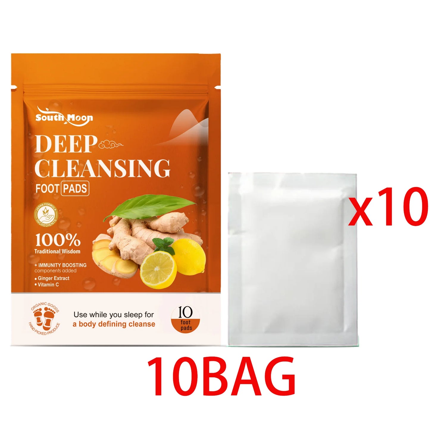 Natural Ingredient Ginger Cleansing Pads Relieve Stress Body Foot Care Remove Toxins Foot Health Improve Sleep Foot Care Patches