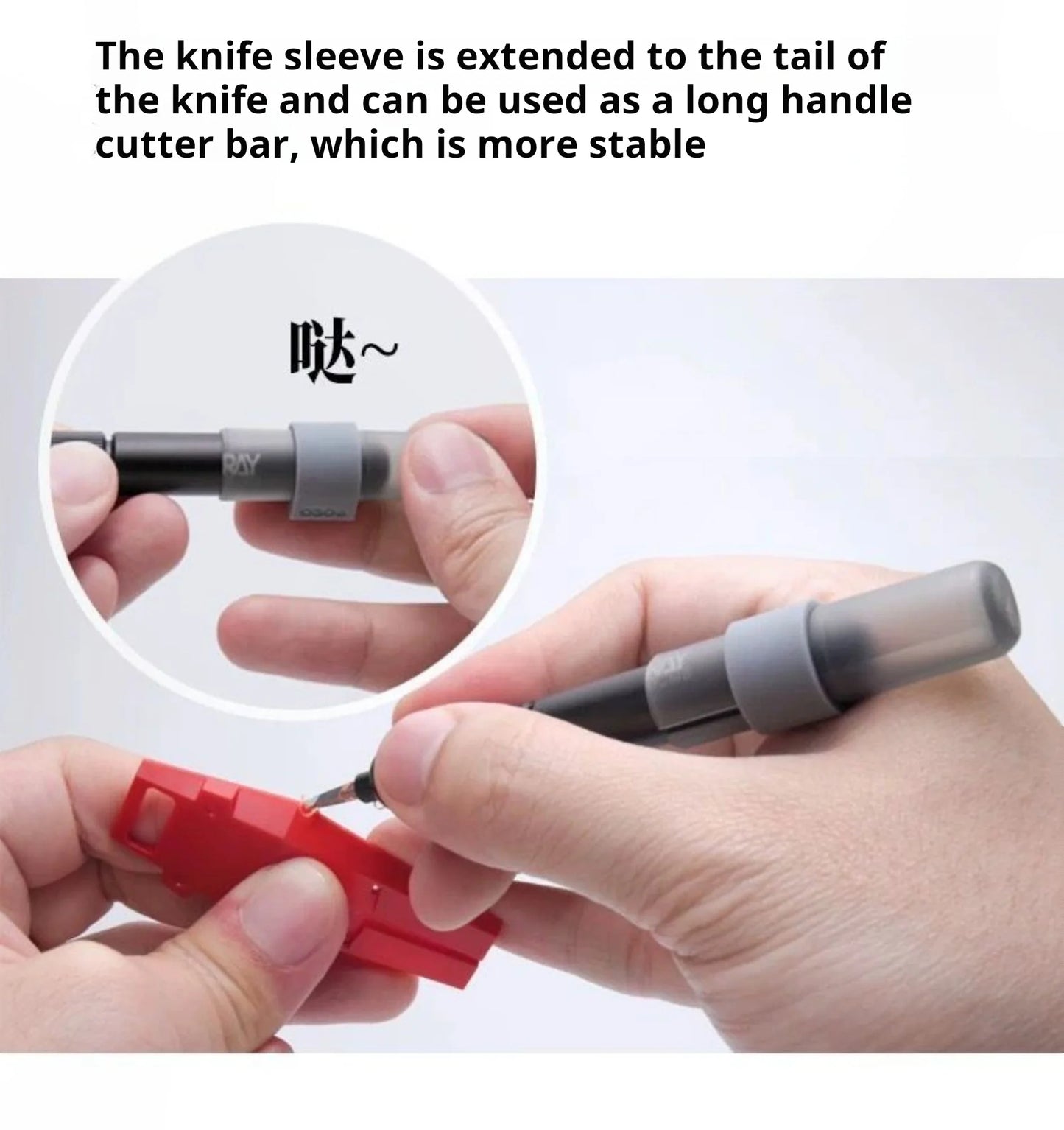 RAY Studio TinyGo Modeling Stepped Scraper for Gundam Military Scale Model Making Curved Step Scraper Kits Hobby DIY Craft Tool