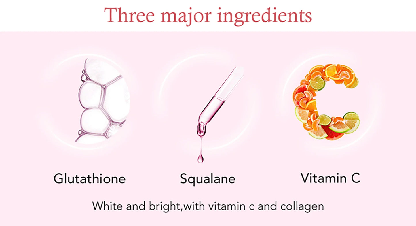 AILKE Glutathione & Vitamin C Brightening Skincare Kit – Whitening Body Lotion, Cream, Serum, Soap & Spa Oil Set
