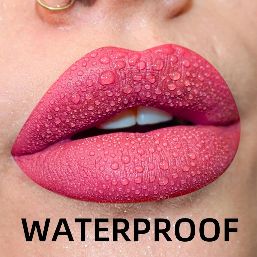 19 Colors Matte Velvet Lip Gloss Waterproof Liquid Lipstick Nude Black Lips Tint Makeup Lip Glaze Cosmetics Red Lip Stain Beauty