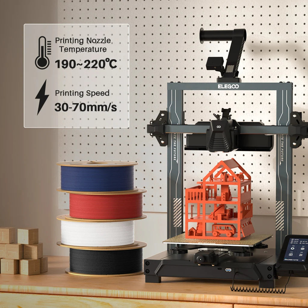 ELEGOO Matte PLA Filament 1KG,1.75mm FDM 3D Printer Filament Dimensional Accuracy +/- 0.02mm, 1kg Carboard Spool (2.2lbs)