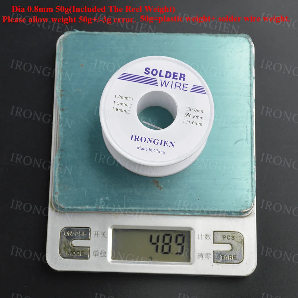 Irongien High Purity Soldering Wire 8g50g/Roll Mixed Tin Rosin Core Dia 0.6-1.5mm Solder Welding Wire For Electrical Soldering