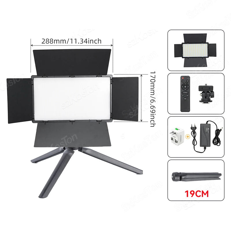 U800 RGB LED Photo Studio Light – Bi-Color 3200K-5600K Panel Lamp for TikTok, YouTube & Game Live
