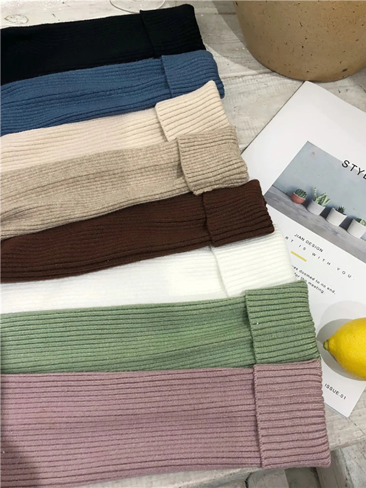 Women's Korean turtleneck sweater, slim knit — view 6 of 20