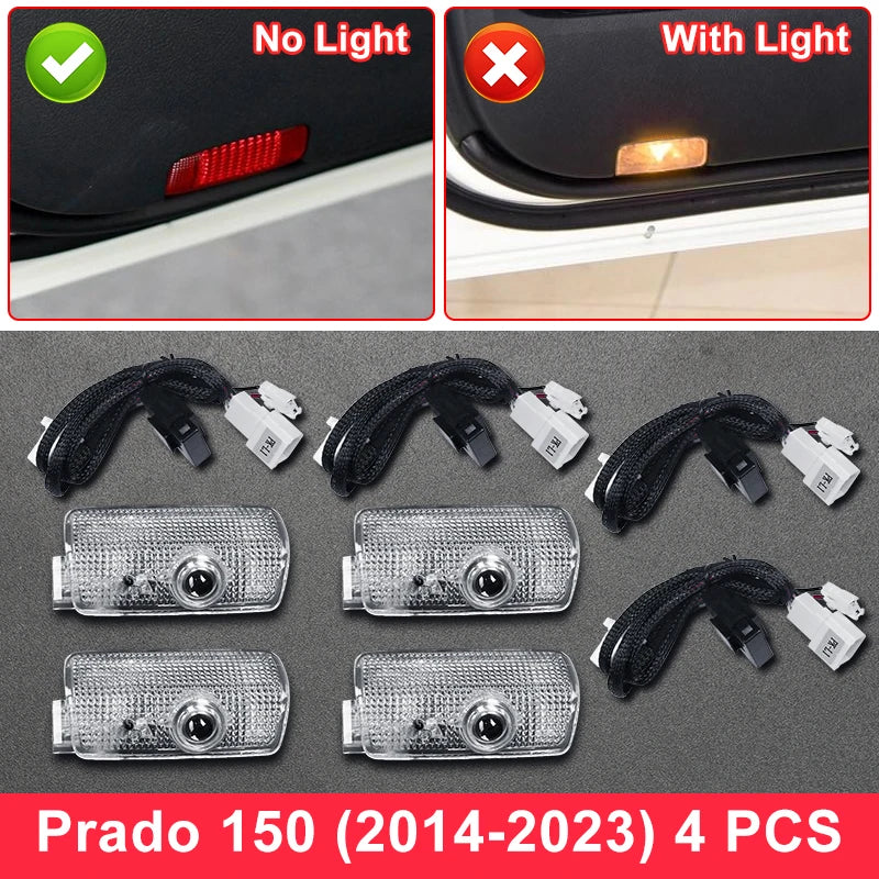 For Toyota Land Cruiser Prado 150 2010-2023 Interior Upgraded  Accessories LC150 FJ150 Car Door Lower Corner light courtesy lamp