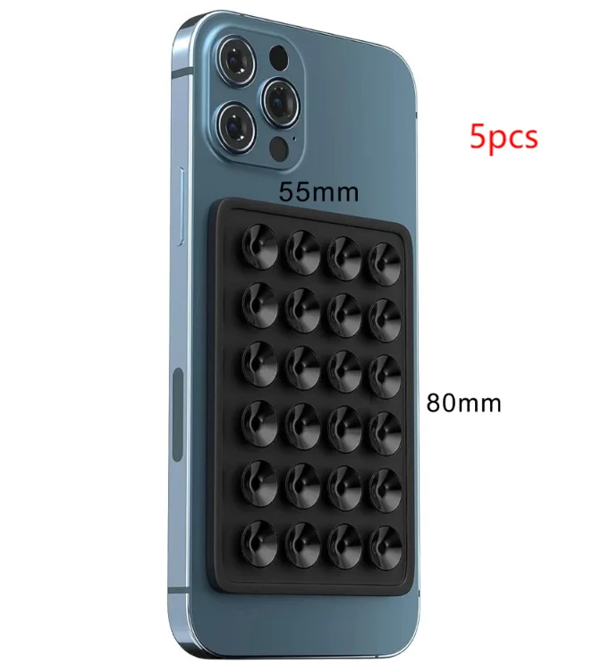 Silicone Suction Phone Holder Mat Multifunctional Suction Cup Wall Stand Square Anti-Slip Single-Sided Case Mount Back Sticker