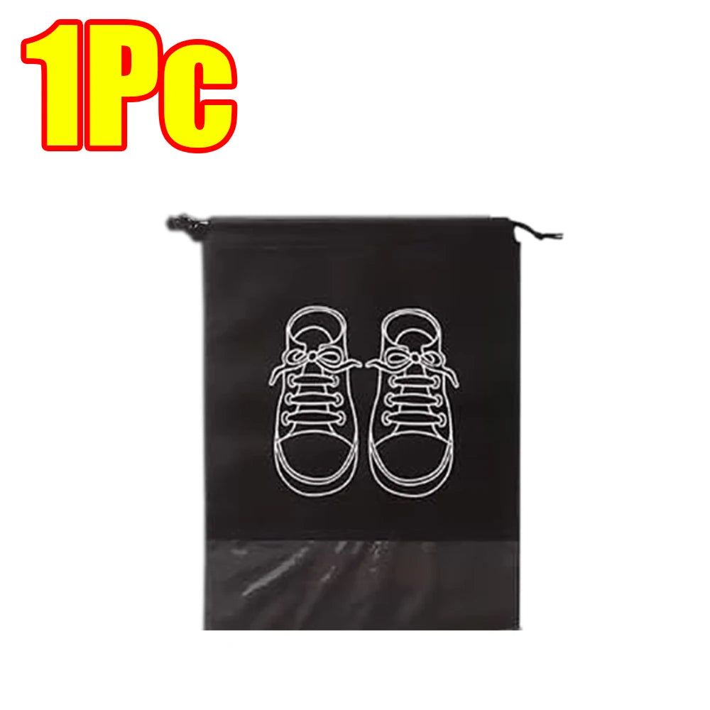 1-50Pcs Shoes Storage Organizer Bags Non Woven Travel Portable Bag Clear Protective Travel Bags for Footwear Waterproof Shoe Bag