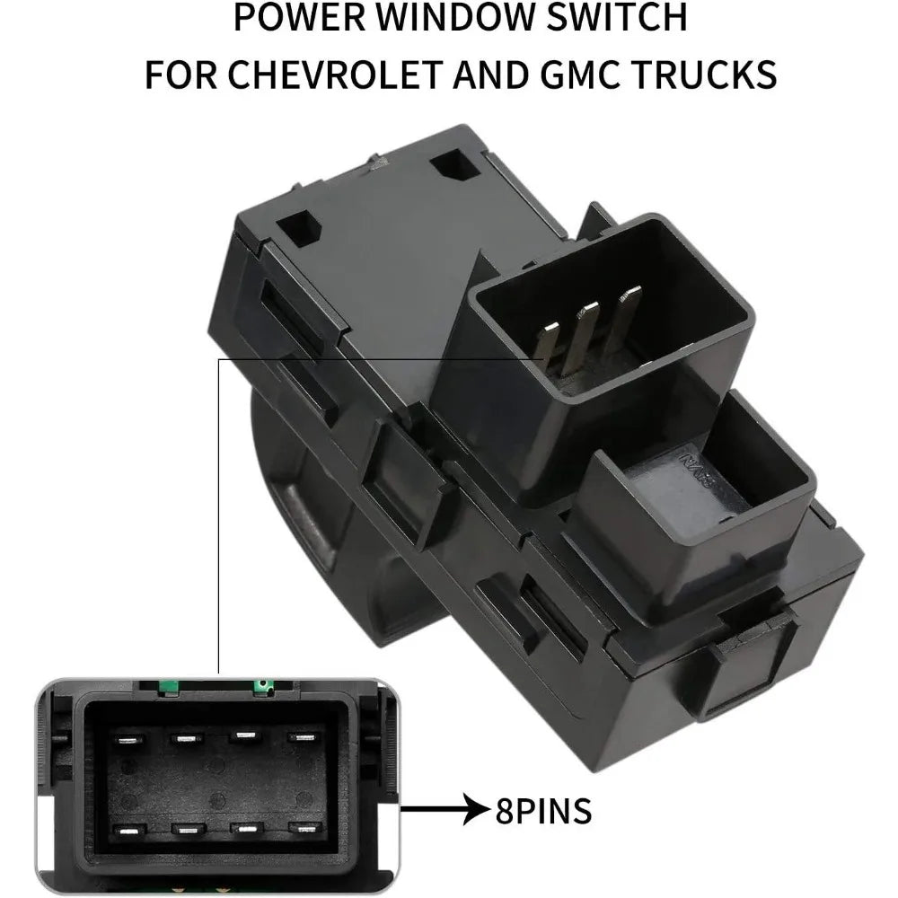 Car Accessories 4pcs Power Window Switch Compatible with Buick Tahoe Chevy Silverado Traverse HHR GMC Sierra 1500 2500HD 3500HD