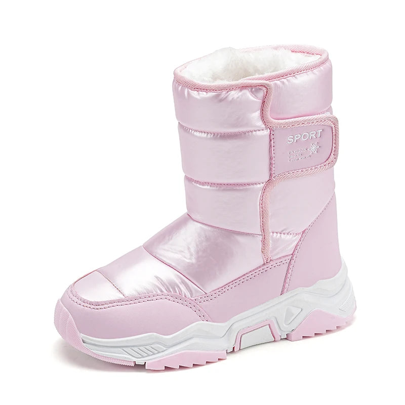 Kids High-Top Snow Boots - Plush Lined Winter Ankle Boots - photo 7