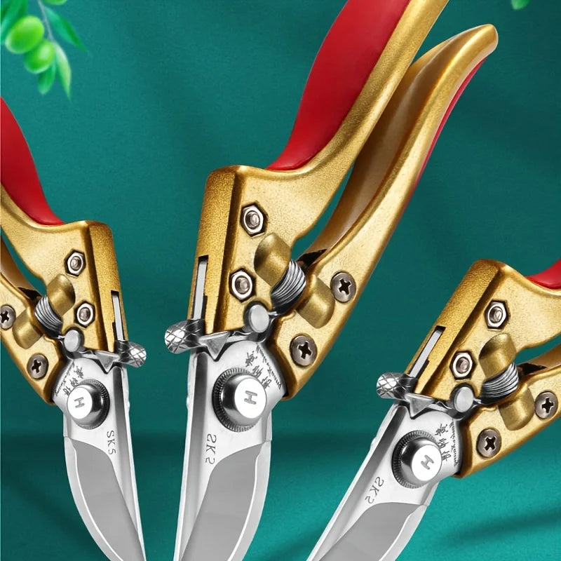 High-Carbon Steel Pruning Shears for Fruit Trees - Durable, No Assembly Required, Industrial Grade Tool