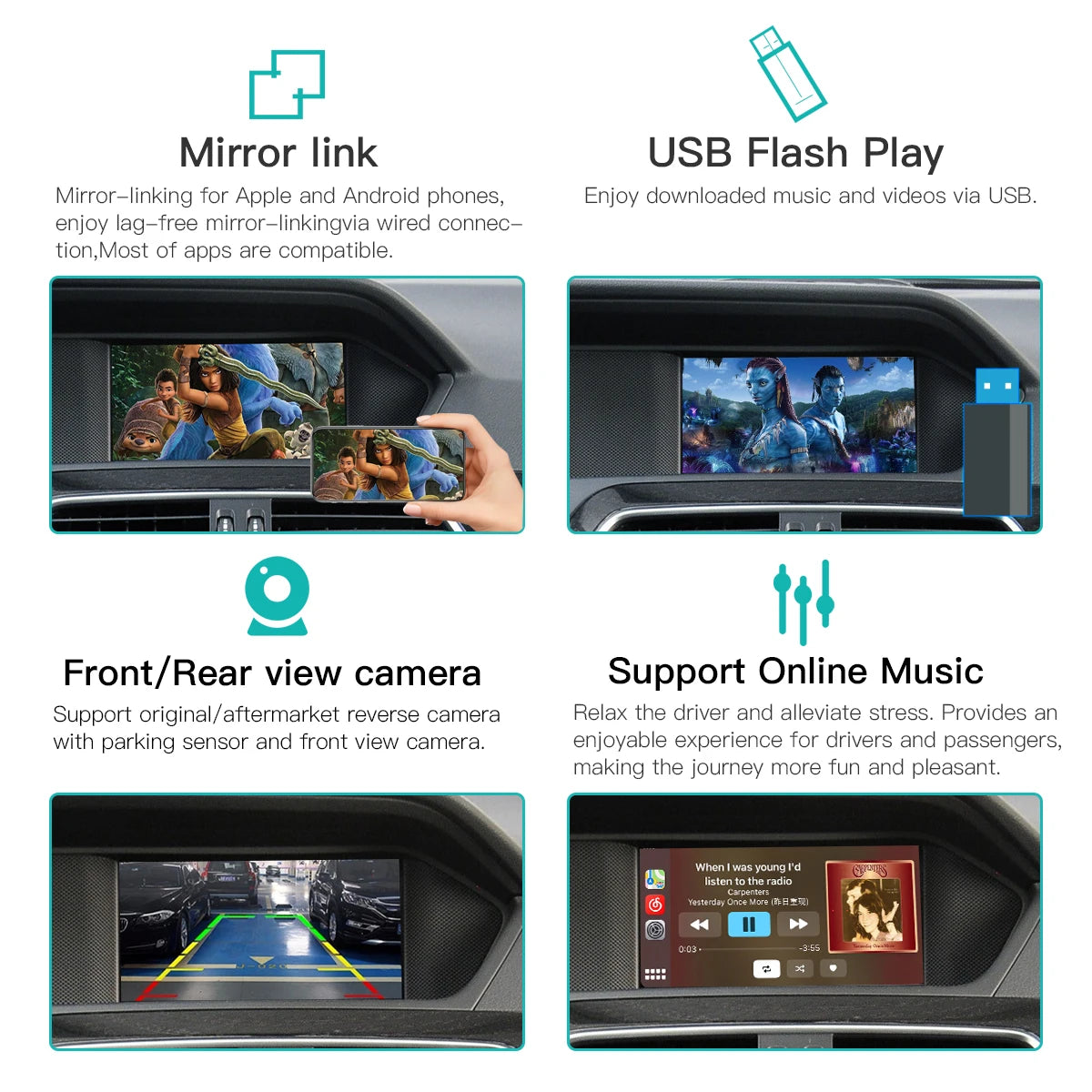 AUTOABC Wireless CarPlay Android Auto for Mercedes Benz A B C E Class NTG4.5/4.7 GLA CLA GLK SLK CLS W204 W176 W246 X204 C117
