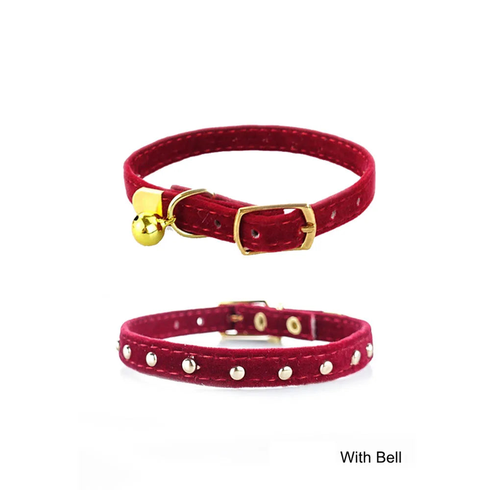 Solid Colour Cat Collar with Bell - Adjustable Safety Collar – photo 5